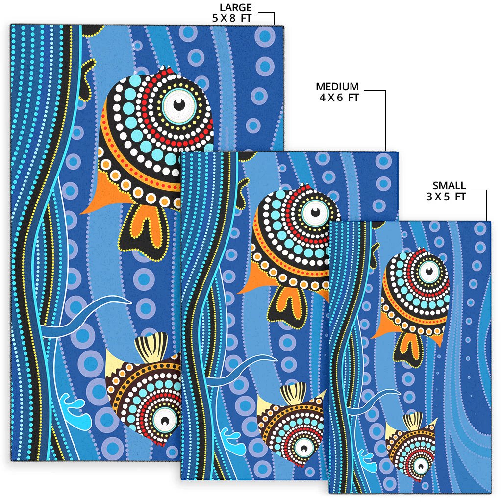 aboriginal-area-rug-dreamtime-fish-aboriginal-style