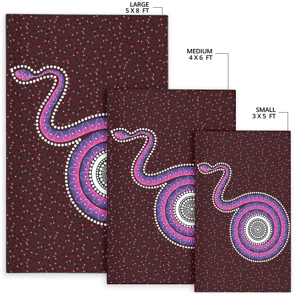 aboriginal-area-rug-pink-snake-aboriginal-style