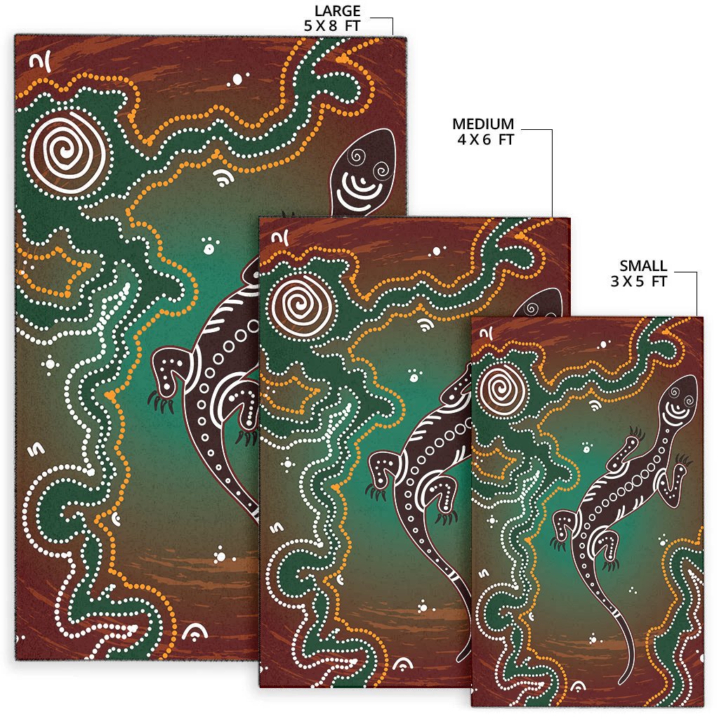 aboriginal-area-rug-lizard-and-dot-painting