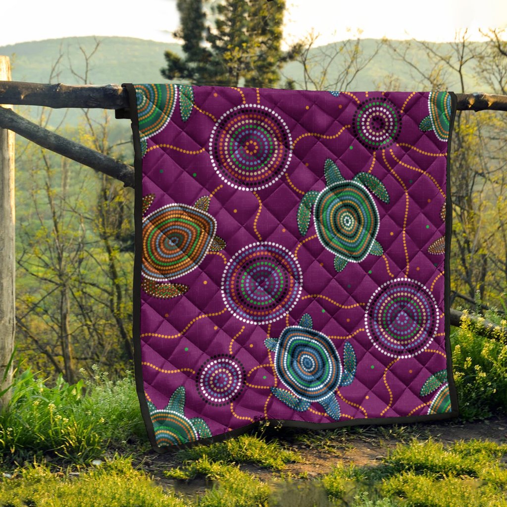 premium-quilts-aboriginal-turtle-purple-australia-dot-patterns