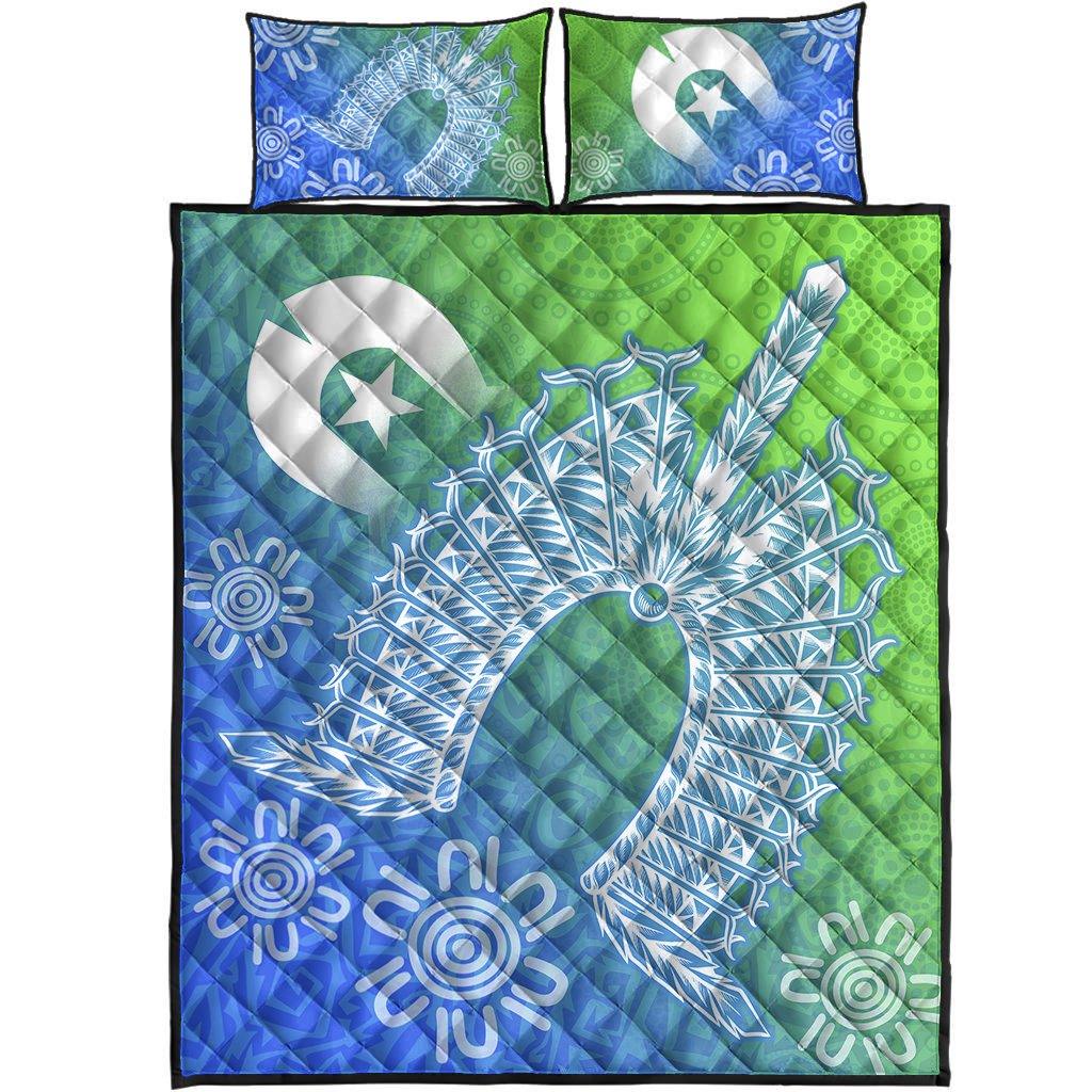 torres-strait-islander-quilt-bed-set-dhari-mask-ocean-style