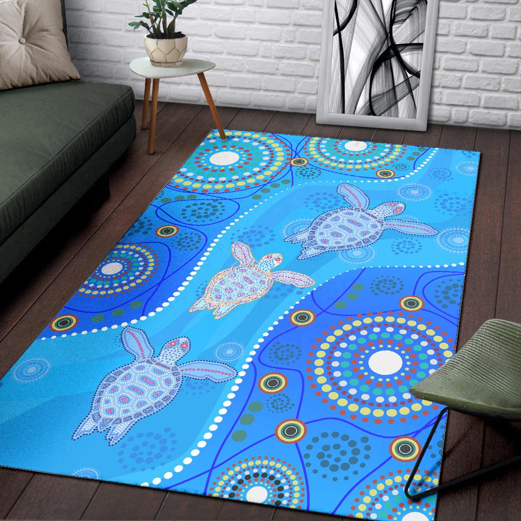 aboriginal-art-turtle-area-rug-indigenous-simple-vibes-lt8