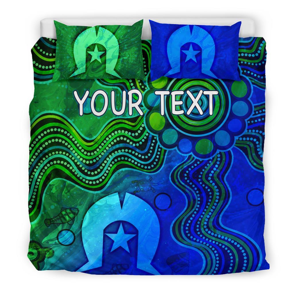 custom-aboriginal-bedding-set-torres-strait-islands-flag