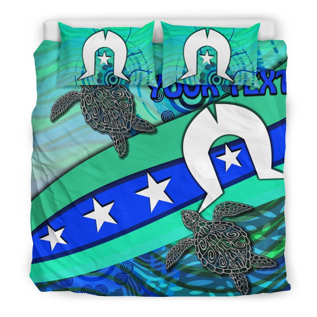 personalised-bedding-set-torres-strait-flag-and-turtle