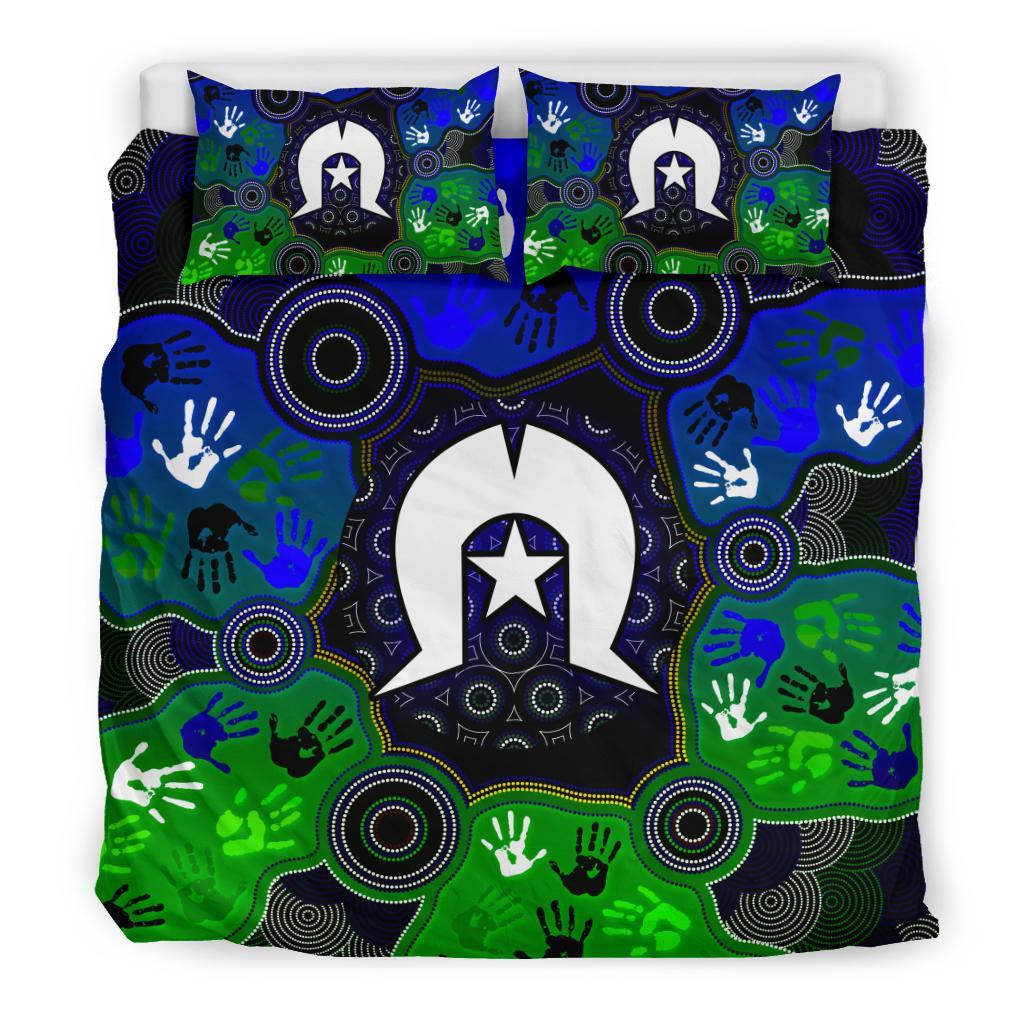 aboriginal-bedding-set-torres-strait-symbol-with-indigenous-patterns