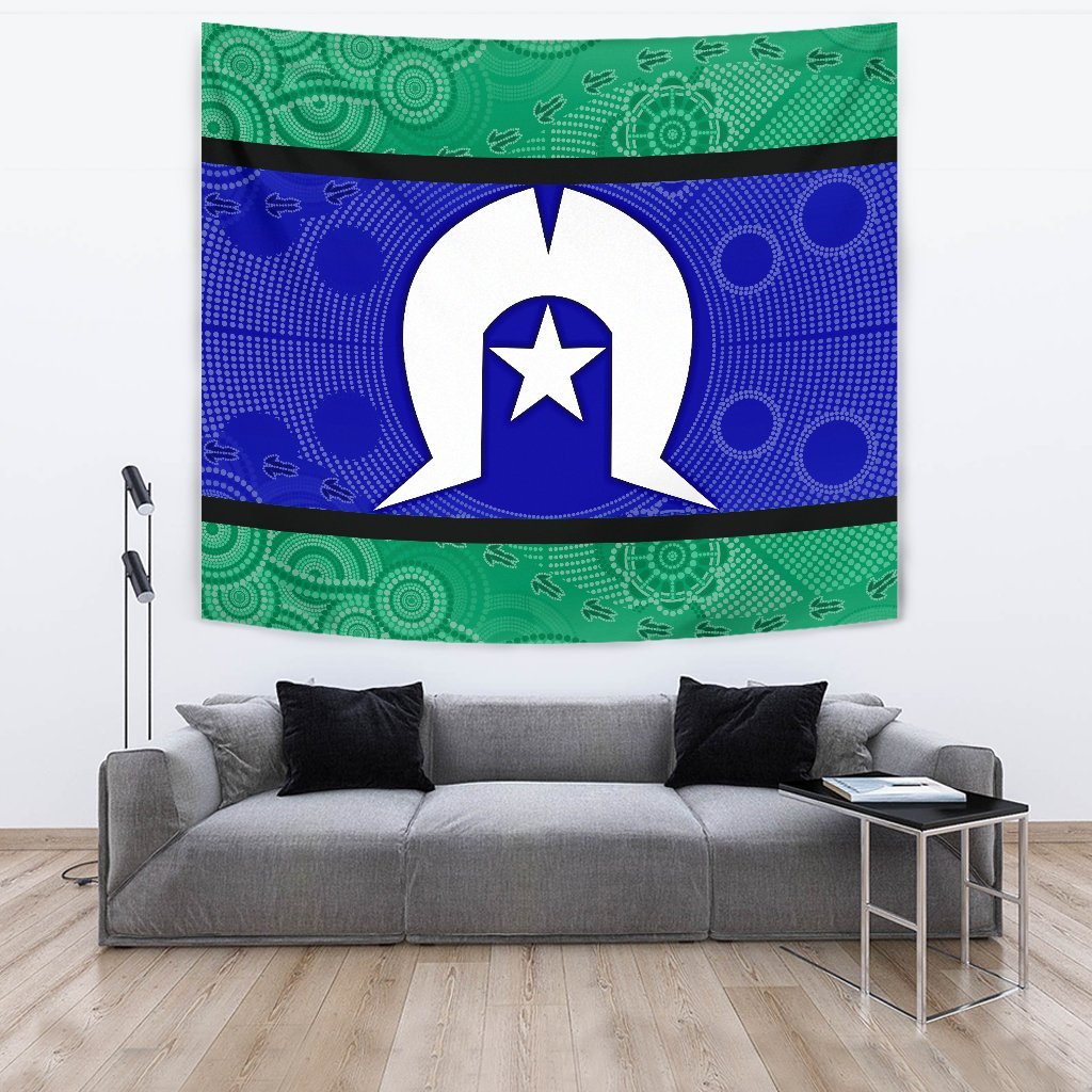 aboriginal-tapestry-torres-strait-islands-flag-with-aboriginal-patterns