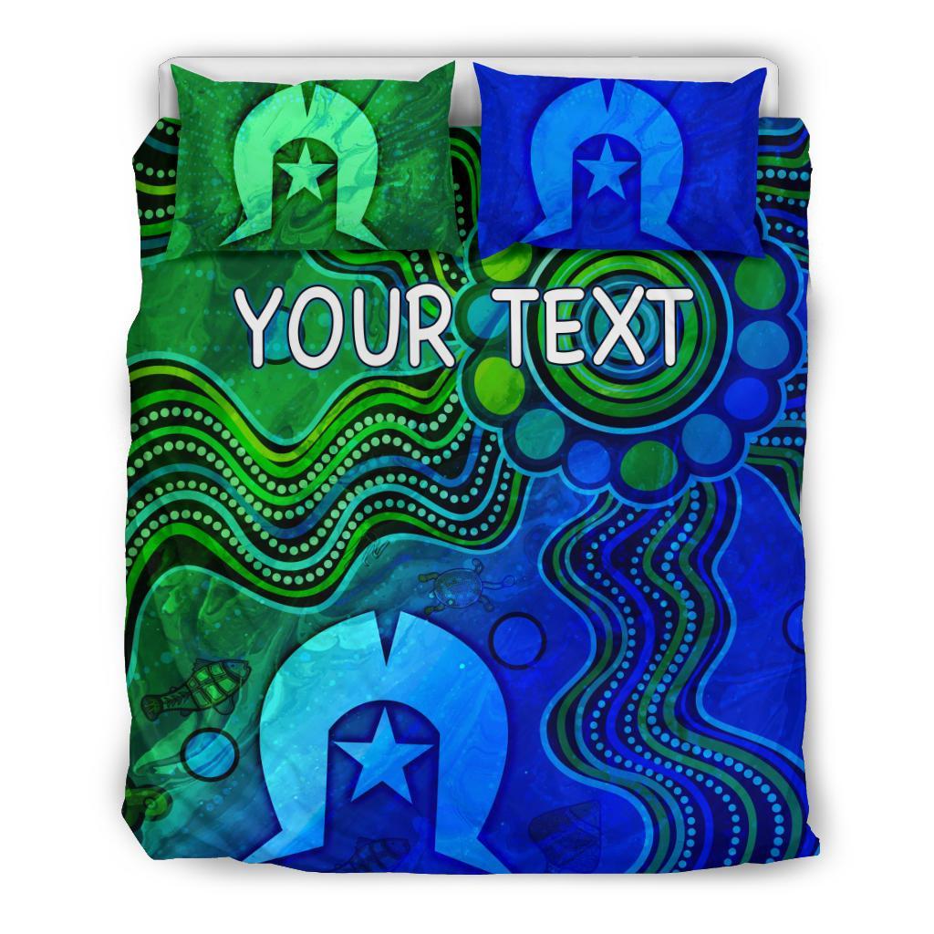 custom-aboriginal-bedding-set-torres-strait-islands-flag