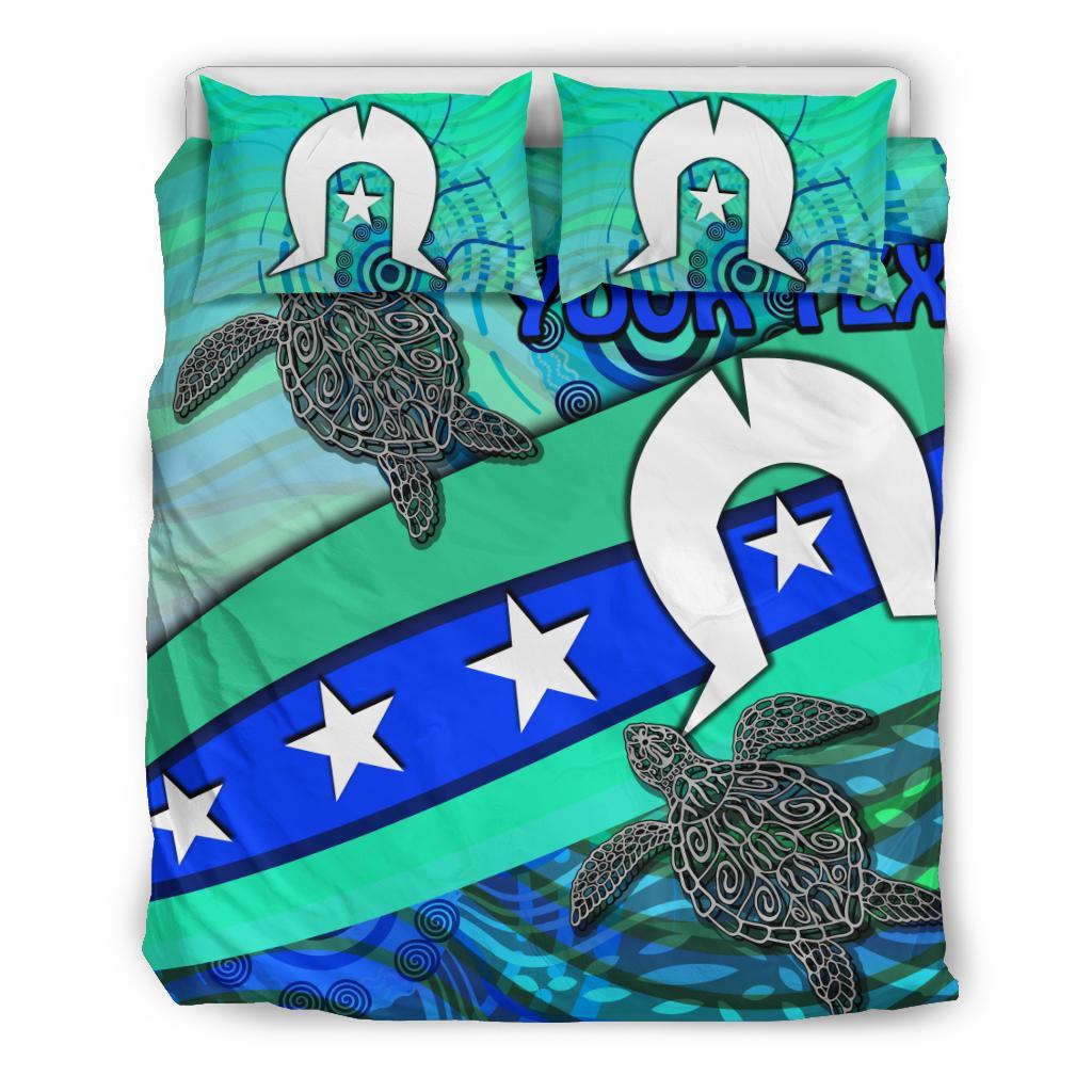 personalised-bedding-set-torres-strait-flag-and-turtle