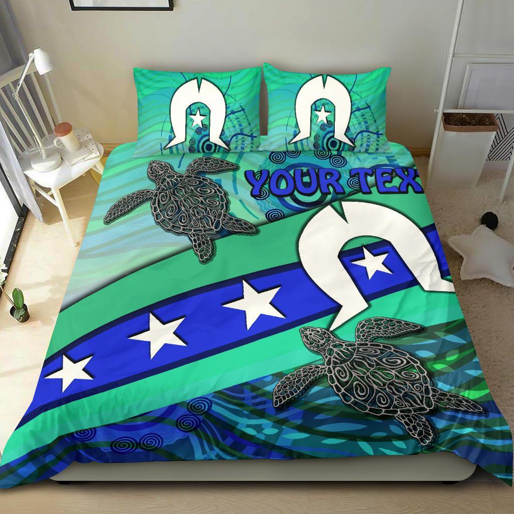 personalised-bedding-set-torres-strait-flag-and-turtle