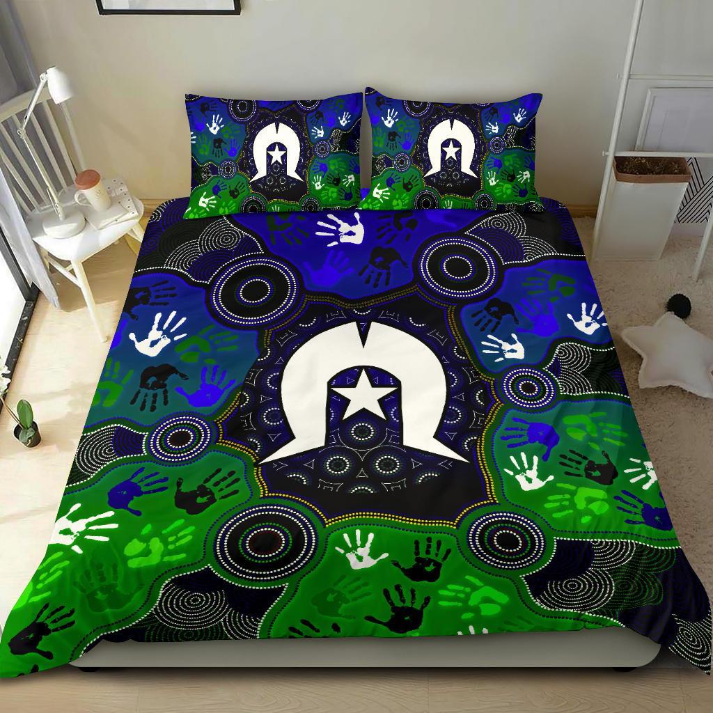 aboriginal-bedding-set-torres-strait-symbol-with-indigenous-patterns