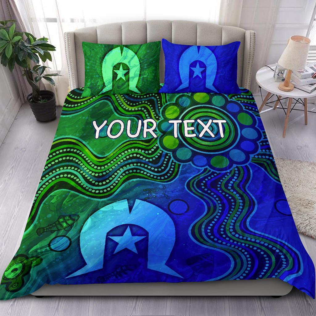 custom-aboriginal-bedding-set-torres-strait-islands-flag