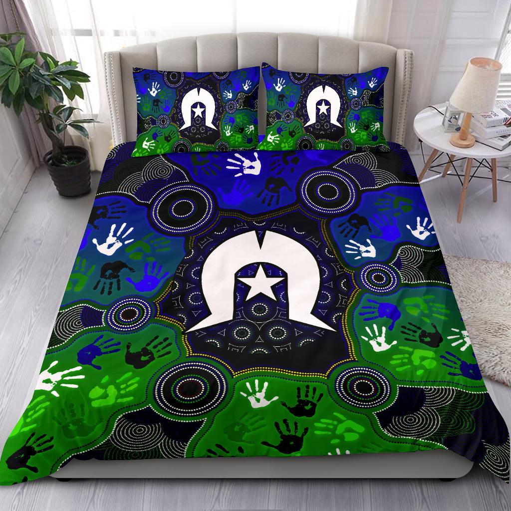 aboriginal-bedding-set-torres-strait-symbol-with-indigenous-patterns