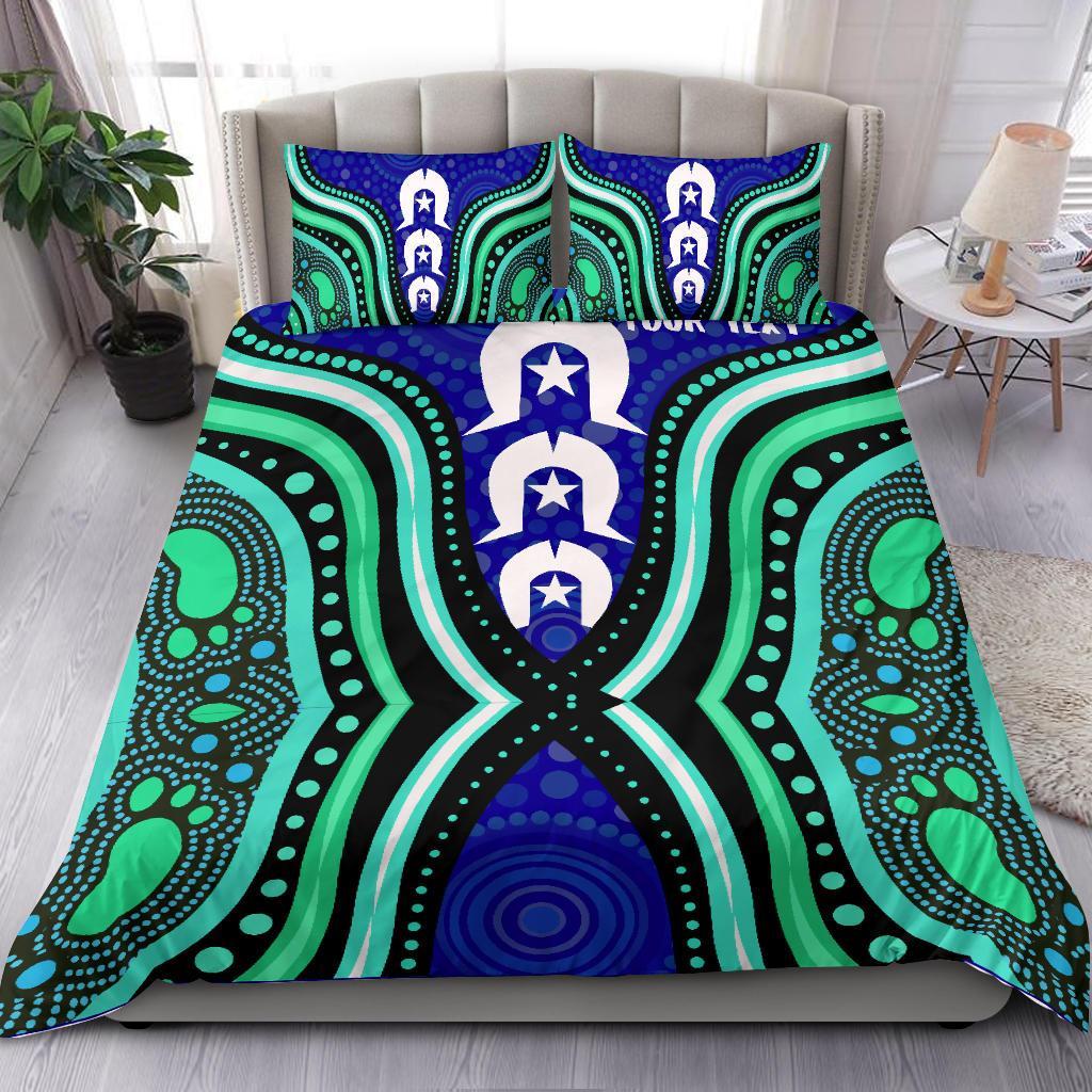 torres-strait-personalised-bedding-set-torres-strait-symbol-and-aboriginal-patterns