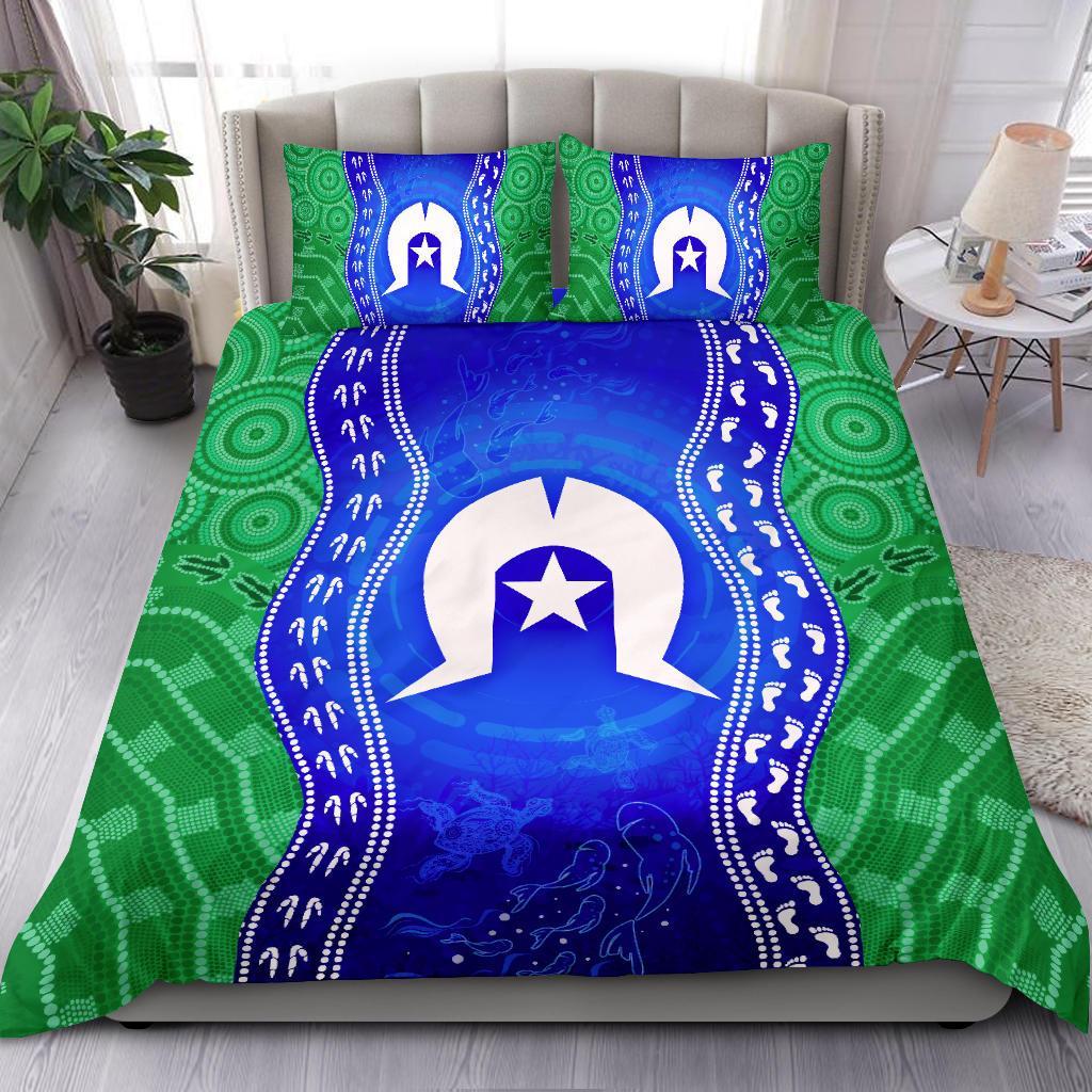 torres-strait-islanders-bedding-set-torres-symbol-with-aboriginal-patterns