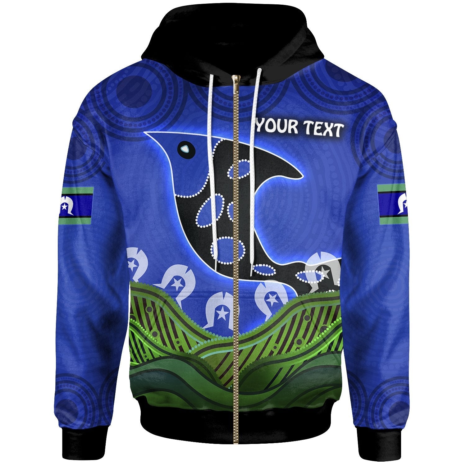 personalised-zip-up-hoodie-torres-strait-dot-patterns