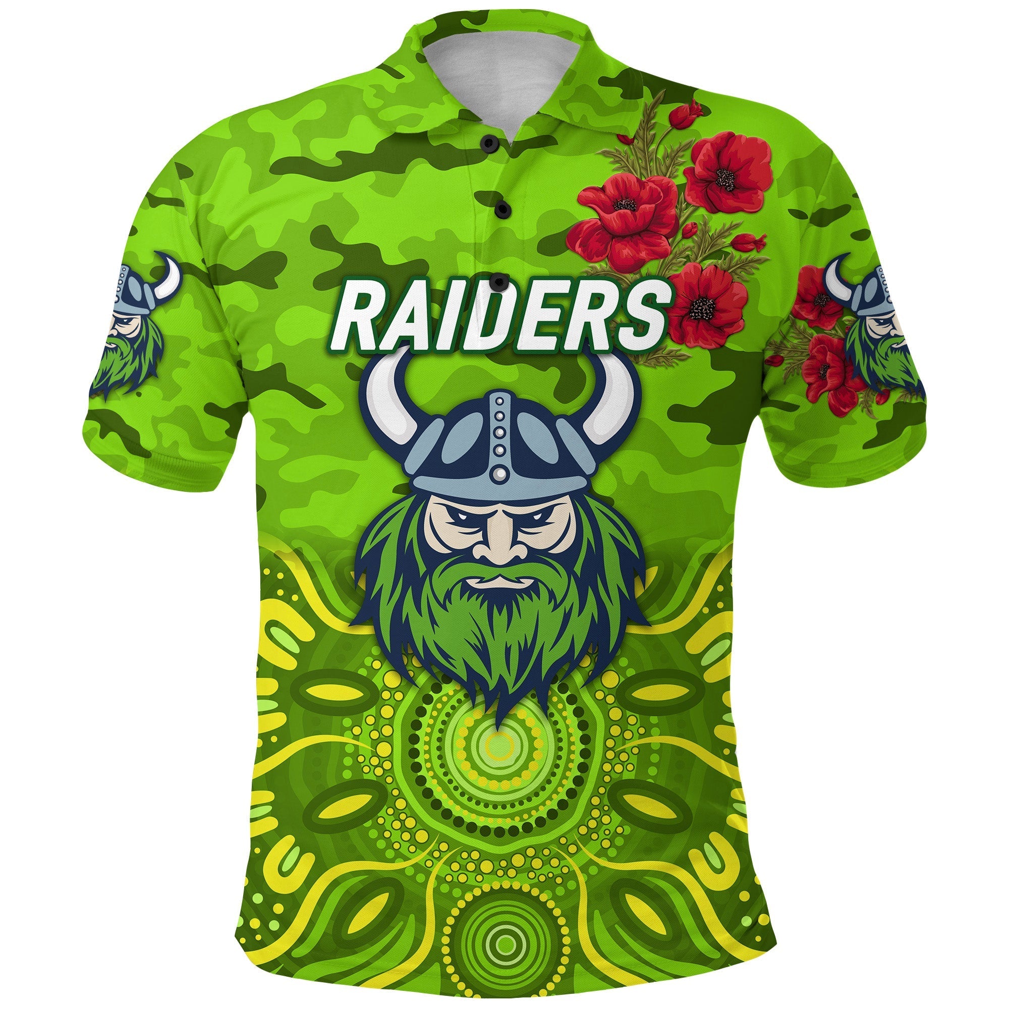 custom-personalised-canberra-raiders-anzac-2022-polo-shirt-indigenous-vibes