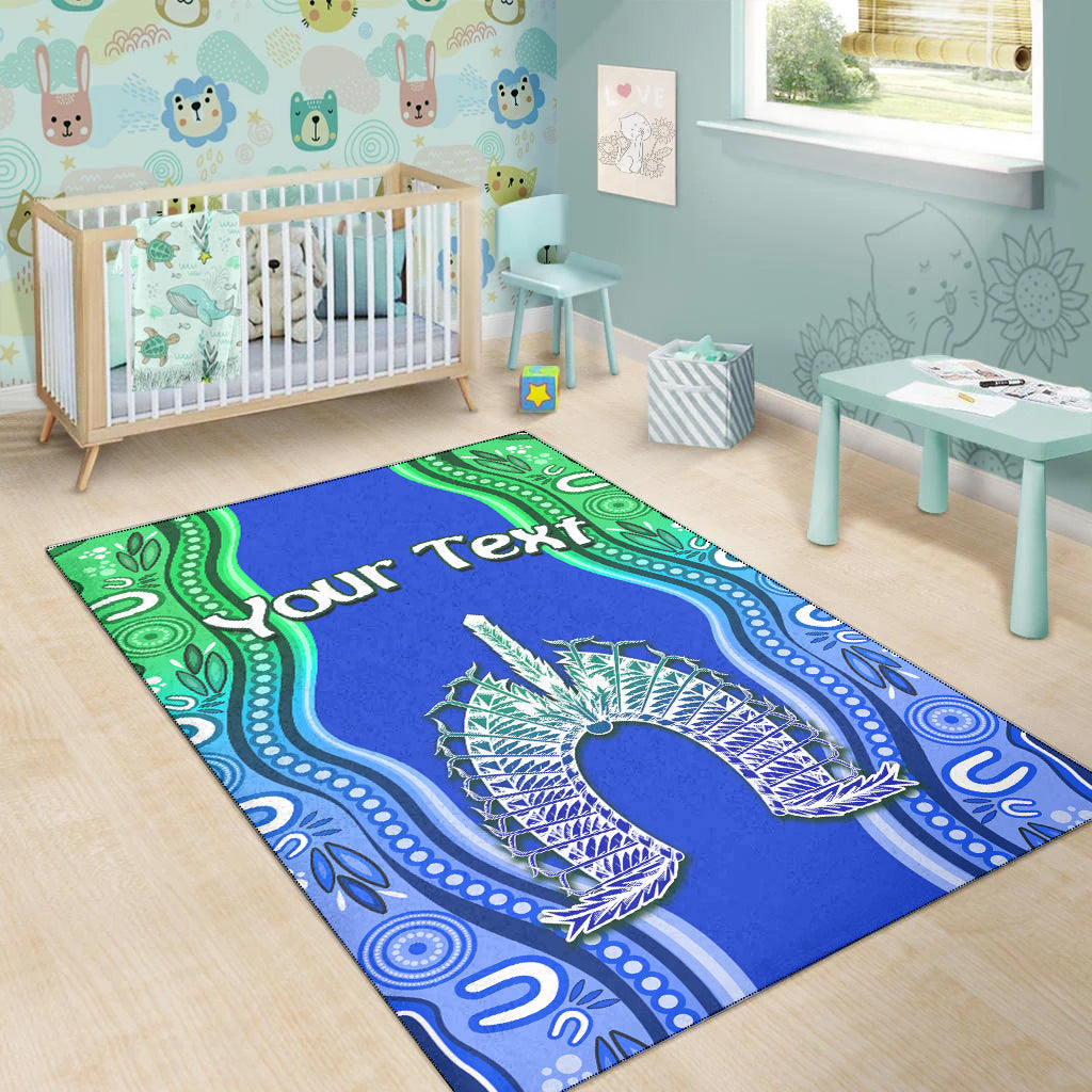 custom-personalised-torres-strait-islands-area-rug-the-dhari-mix-aboriginal-turtle-version-blue-02-lt13