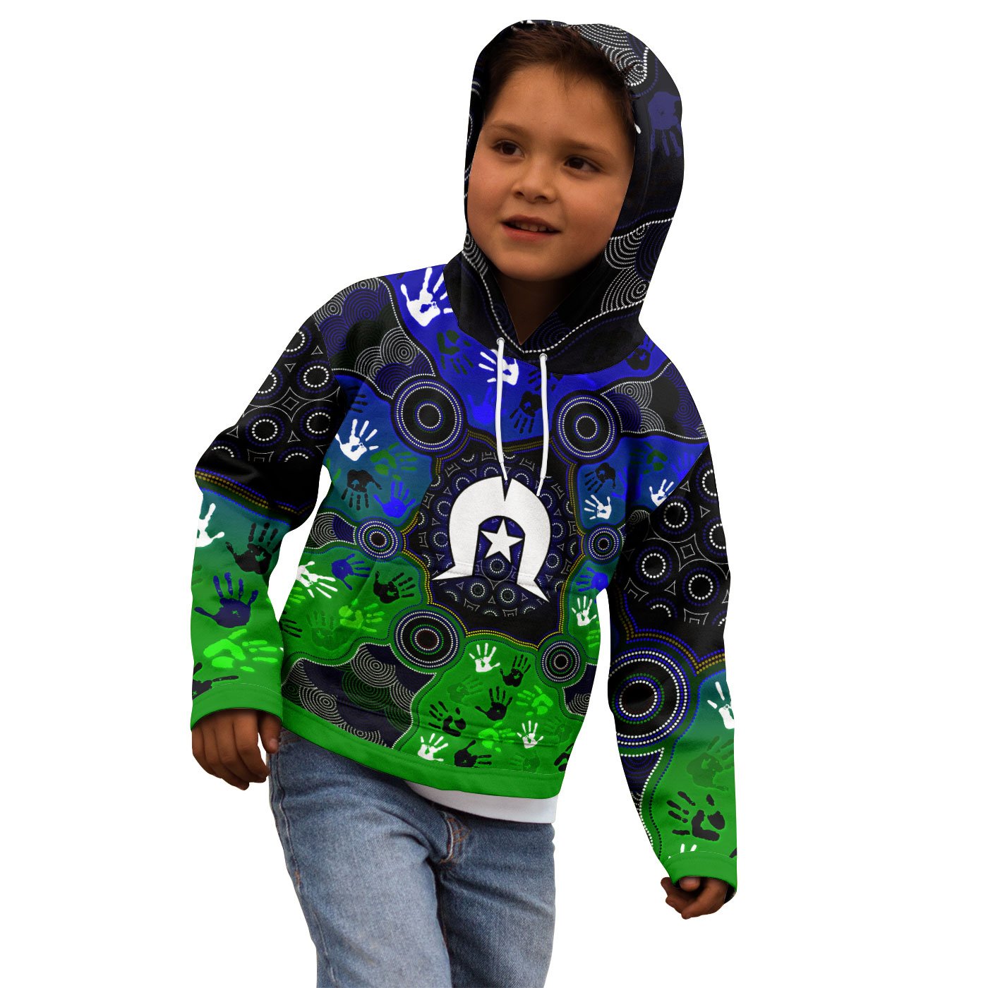 aboriginal-hoodie-kids-torres-strait-symbol-with-indigenous-patterns