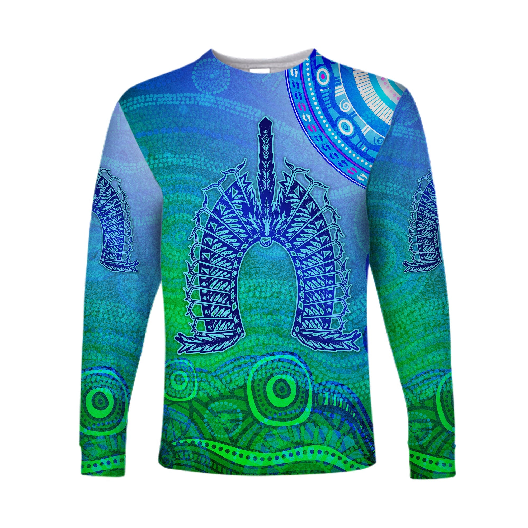 custom-personalised-aboriginal-torres-strait-islands-long-sleeve-shirt-wave-vibes-lt8