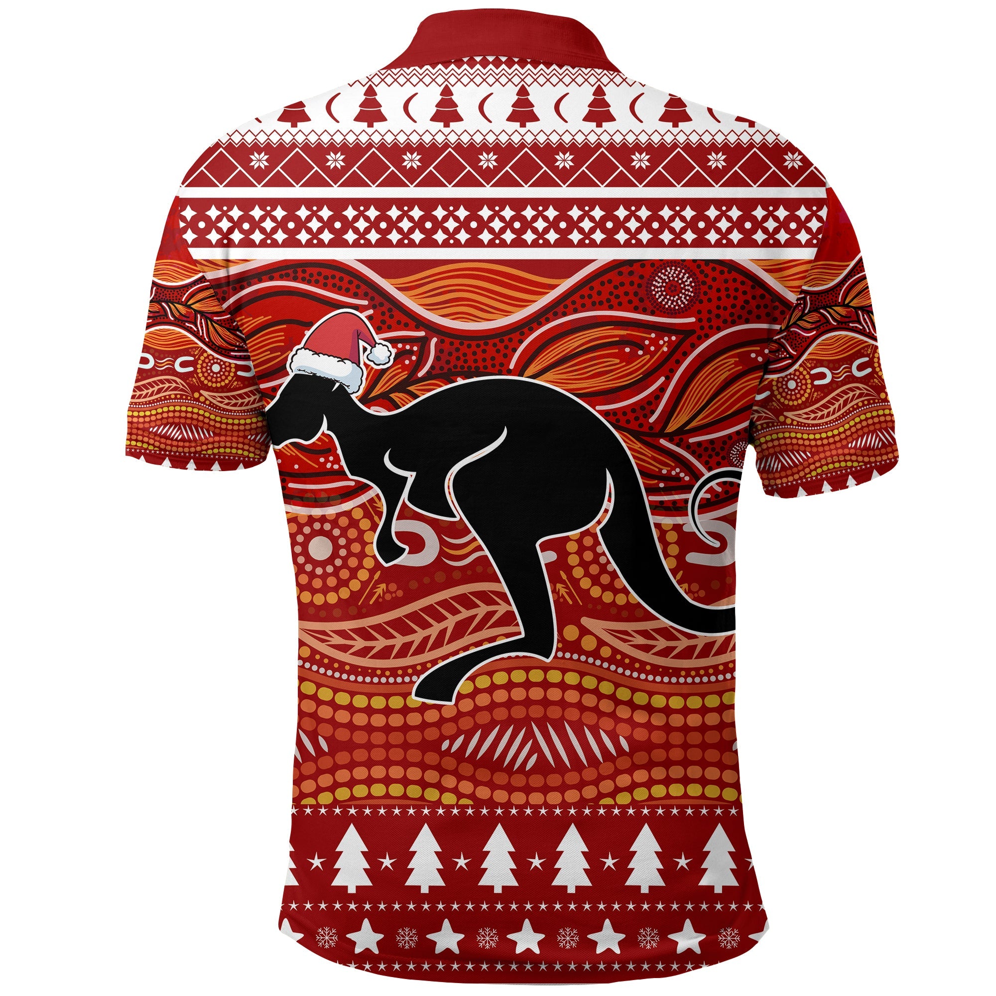 kangaroo-aboriginal-art-indigenous-christmas-polo-shirt-lt7