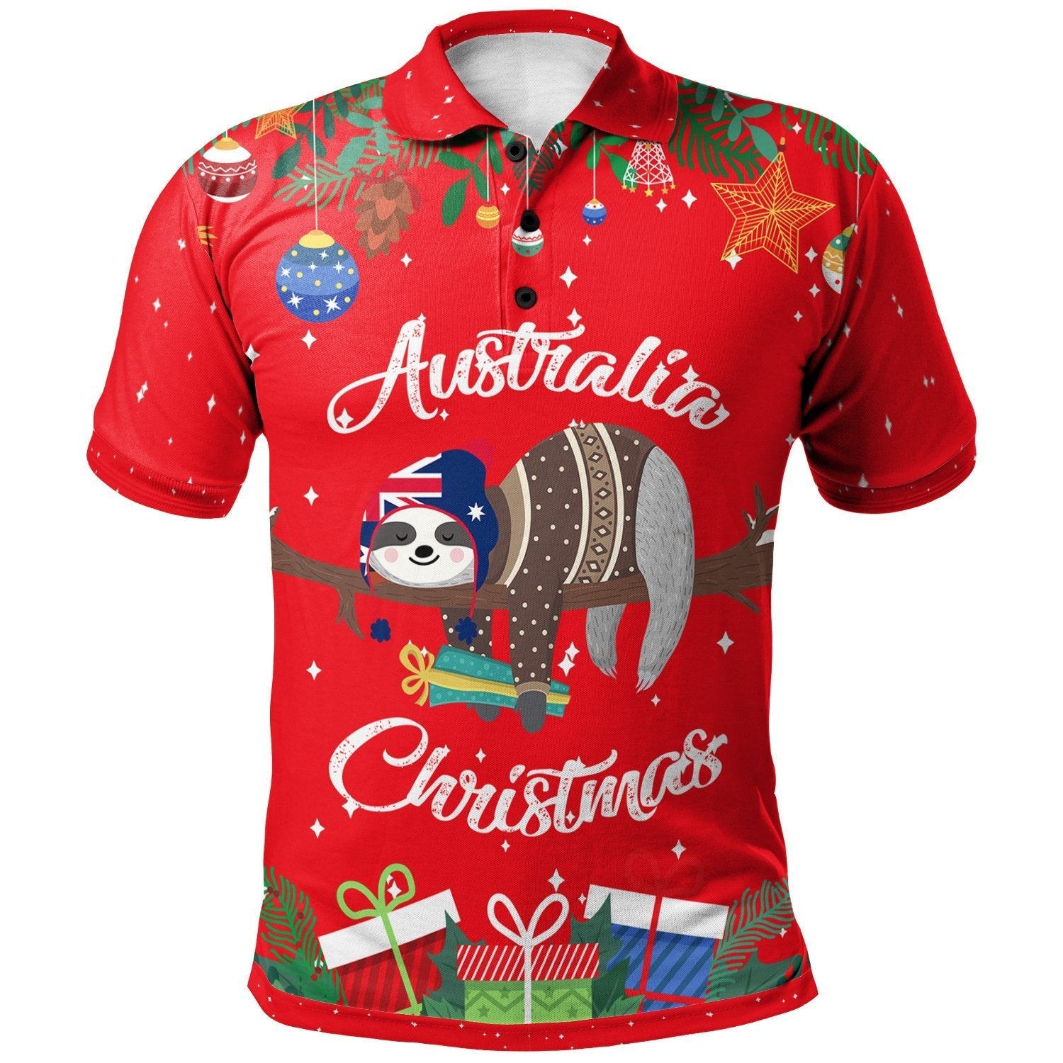 christmas-australia-polo-shirt-red-merry-christmas