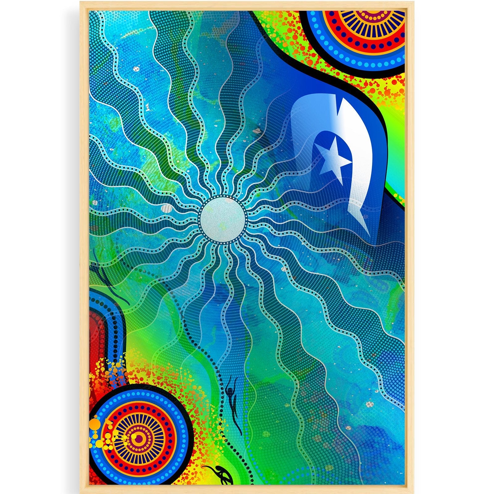 printed-canvas-blue-torres-strait-islanders-art