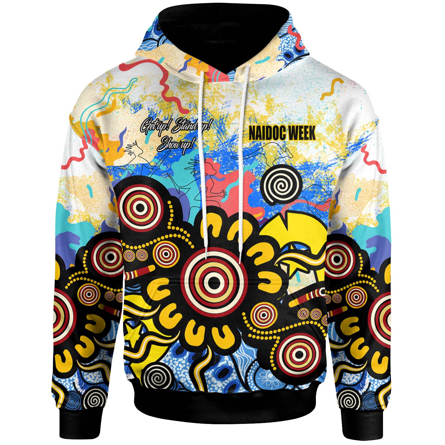 australia-naidoc-week-2023-hoodie-custom-celebrate-naidoc-aboriginal-inspired-culture-with-torres-strait-flag-colour-hoodie