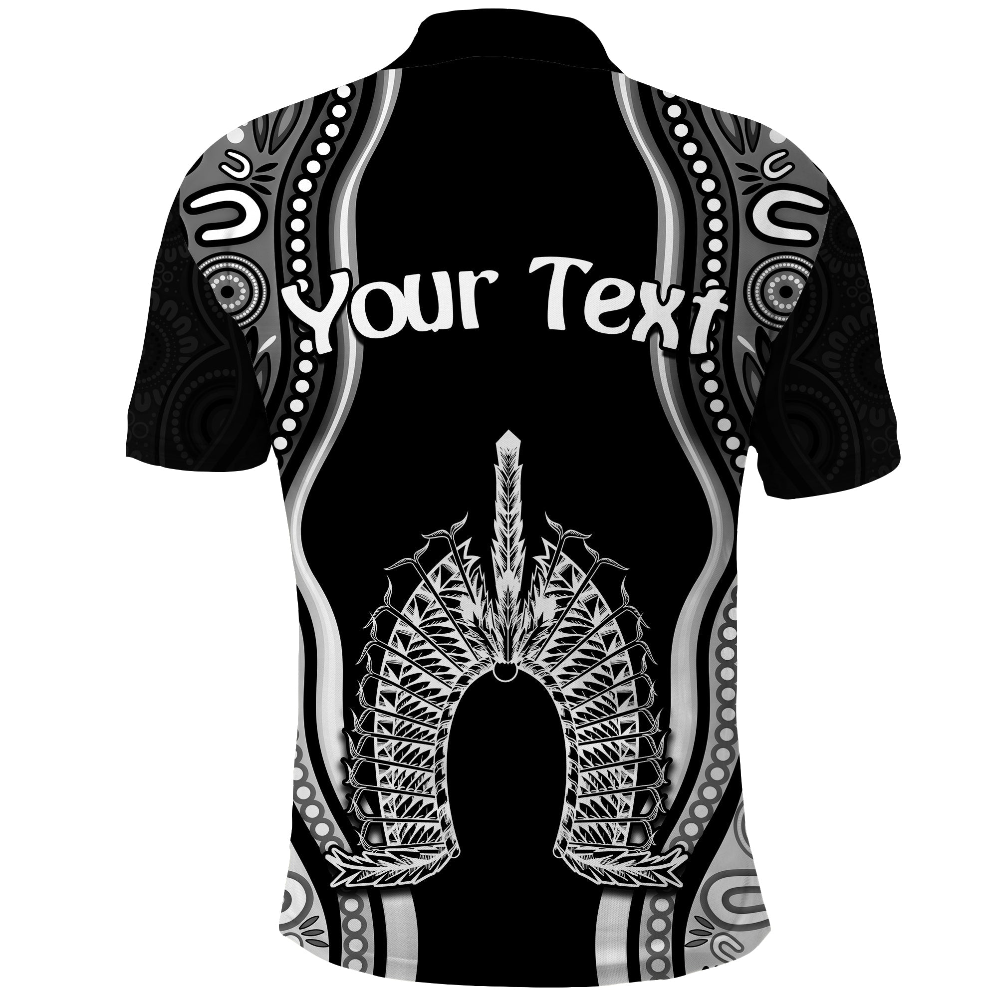 custom-personalised-torres-strait-islands-polo-shirt-the-dhari-mix-aboriginal-turtle-version-black-lt13