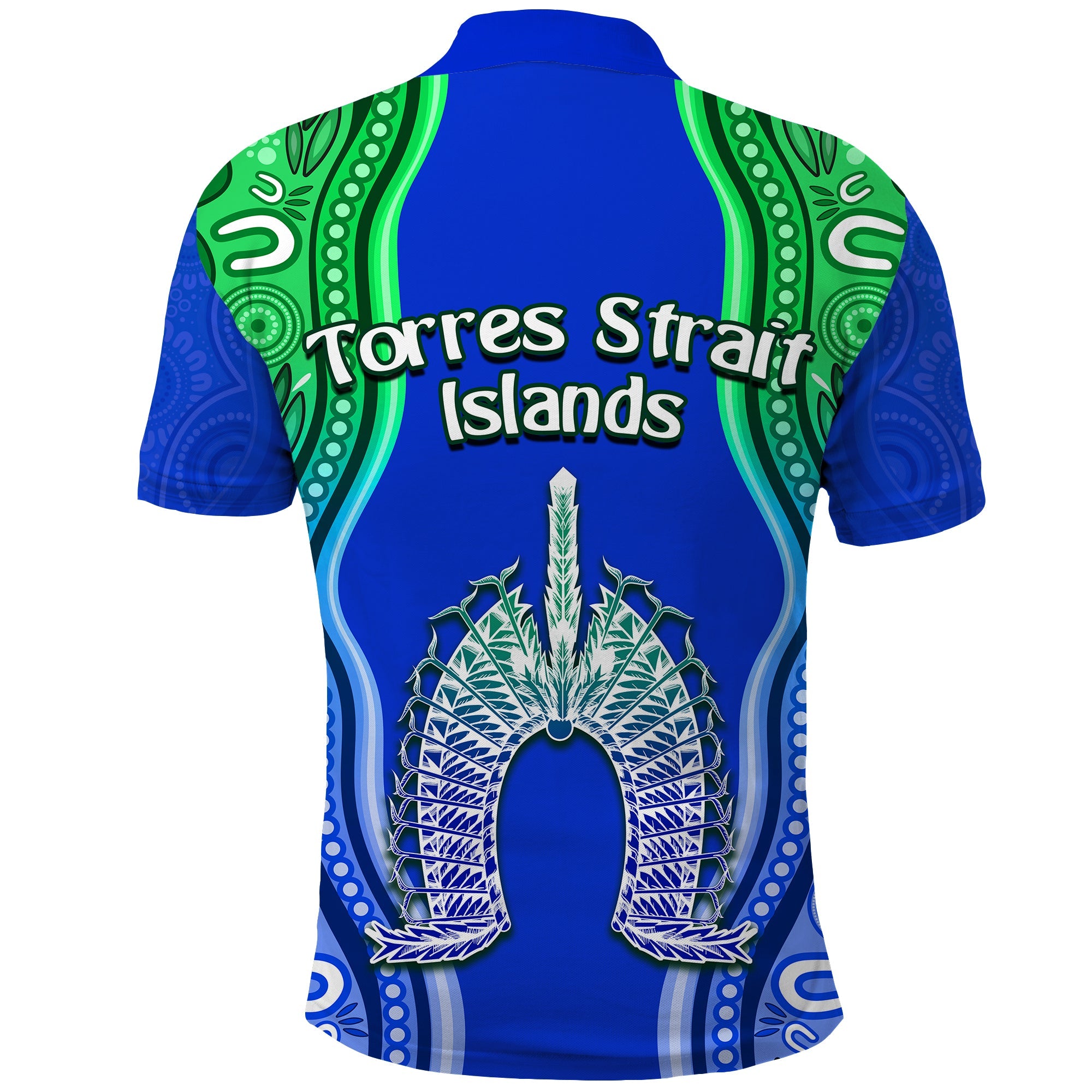 torres-strait-islands-polo-shirt-the-dhari-mix-aboriginal-turtle-version-blue-lt13