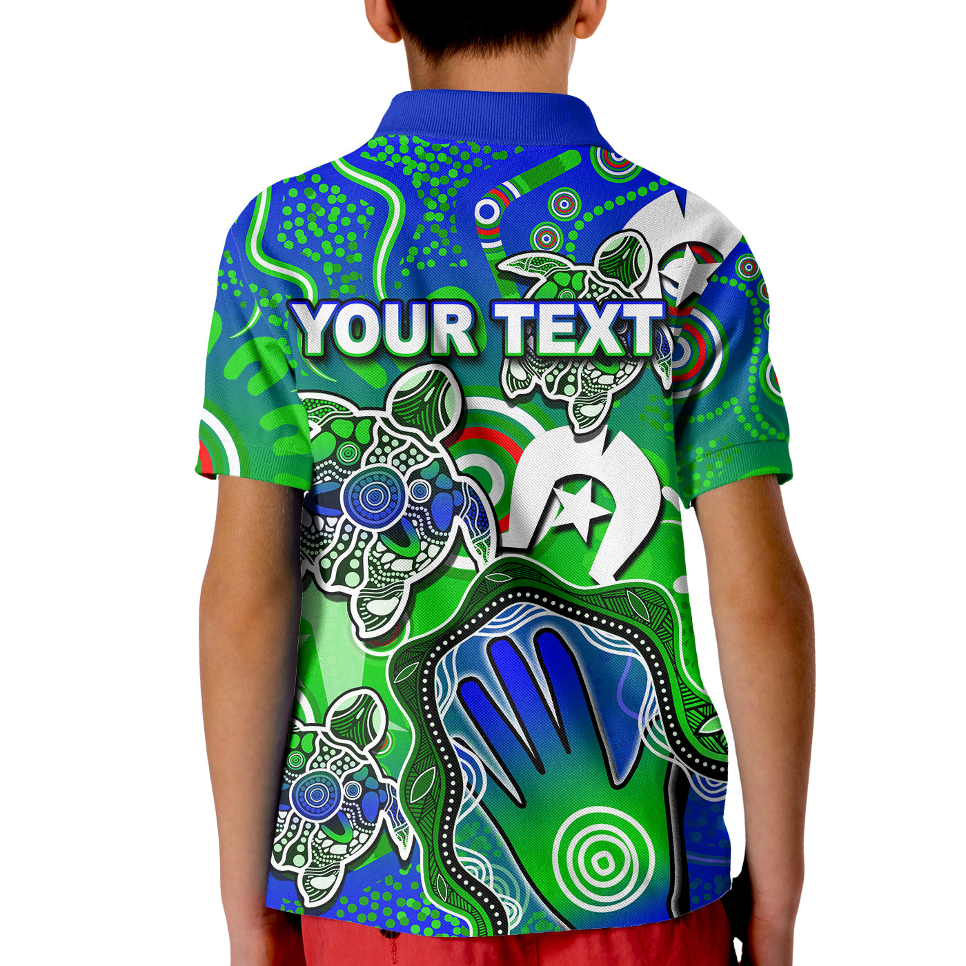 (Custom Personalised) Aboriginal NAIDOC Turtle Polo Shirt KID Torres Strait Islanders LT6