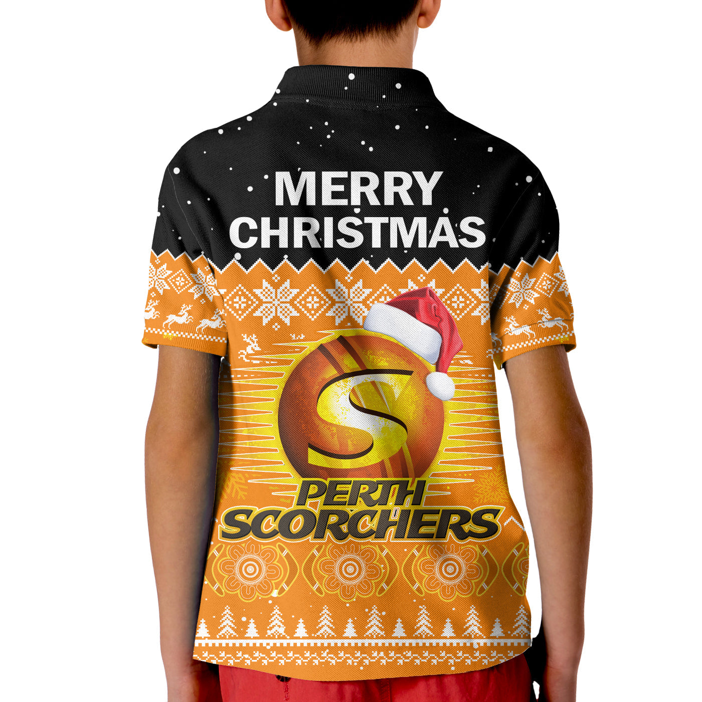 perth-scorchers-cricket-polo-shirt-aboriginal-merry-christmas