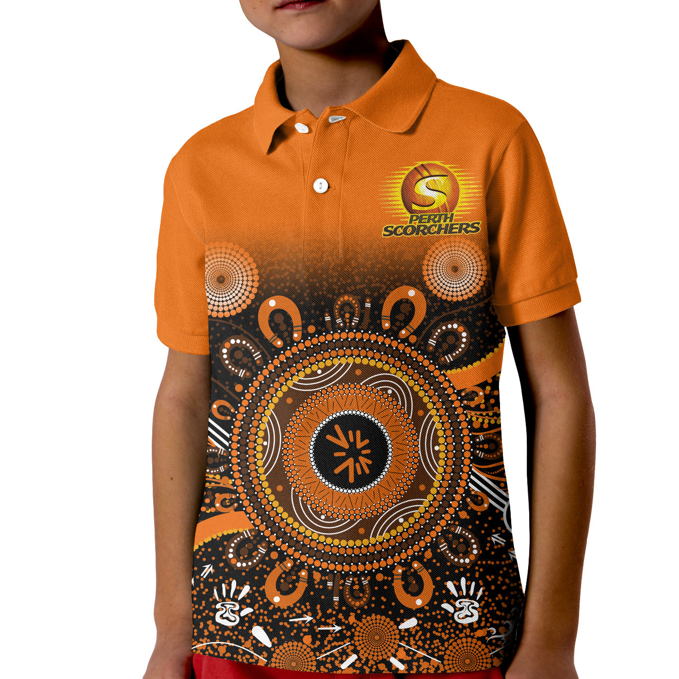 perth-scorchers-polo-shirt-kid-aboriginal-sunshine