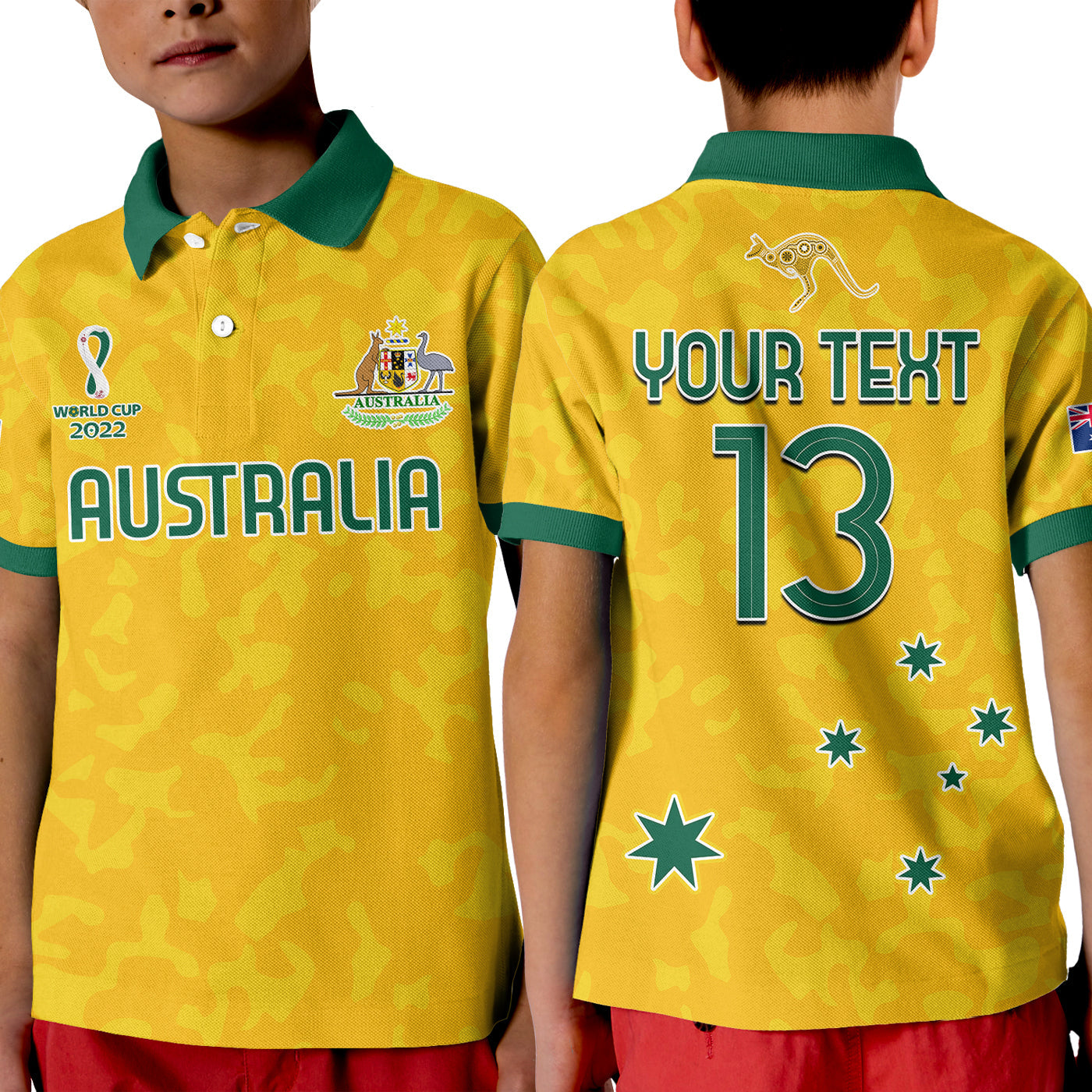 custom-text-and-number-australia-soccer-polo-shirt-world-cup-football-2022-socceroos-with-kangaroos