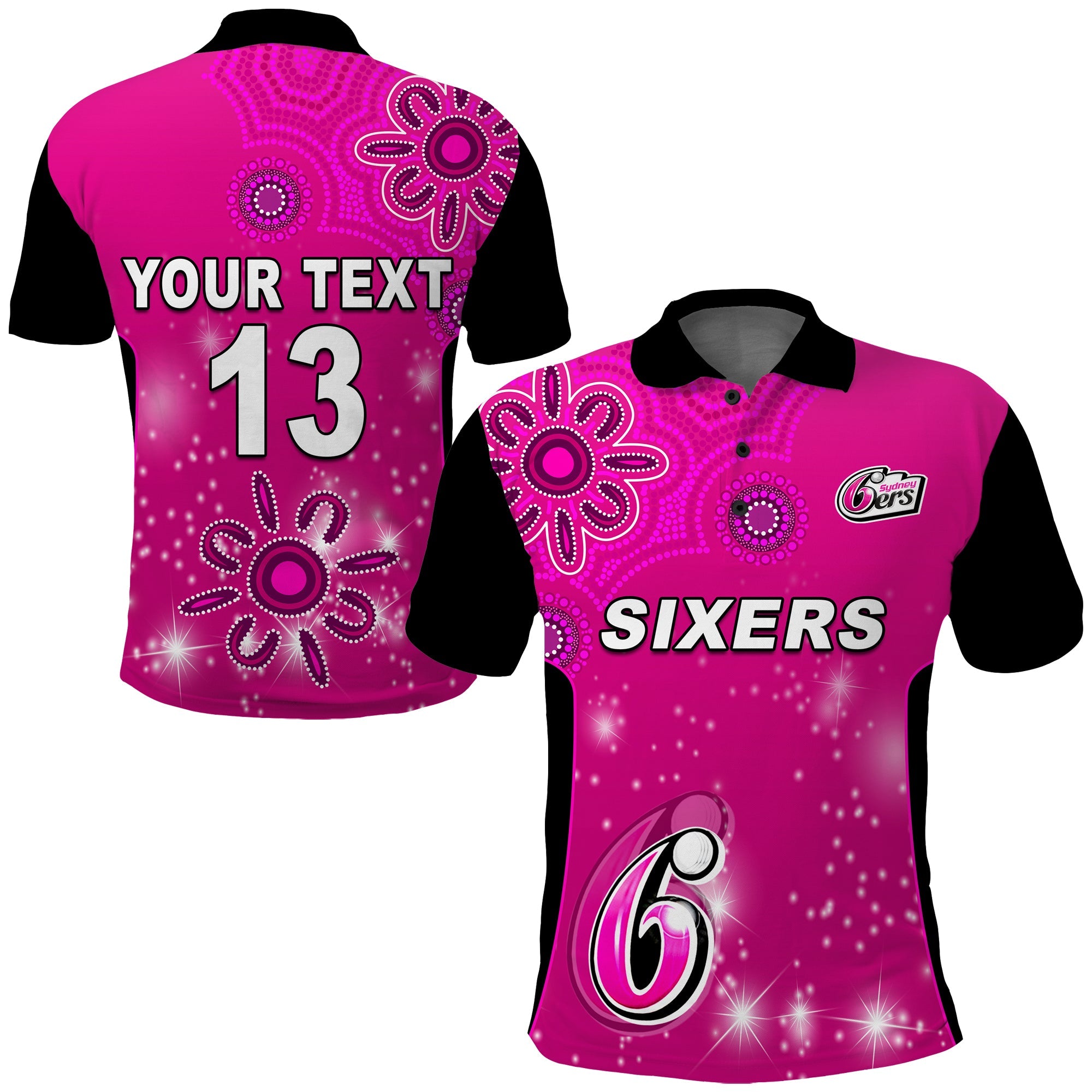 custom-text-and-number-sydney-sixers-polo-shirt-cricket-australia-aboriginal-lt13