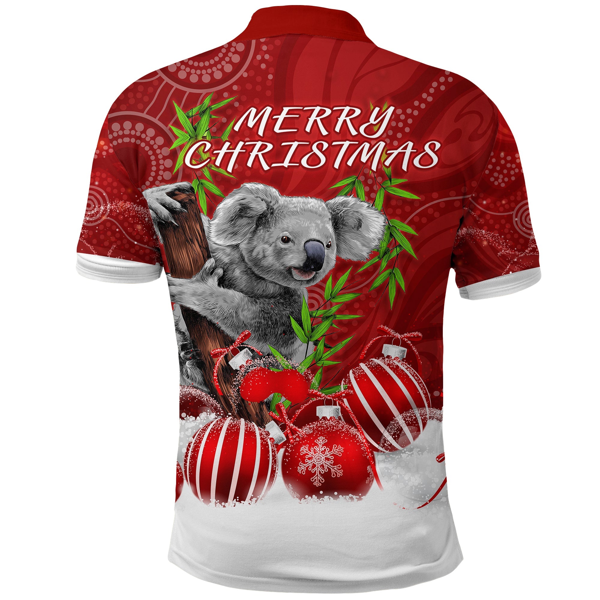 australia-koala-aboriginal-polo-shirt-merry-christmas-lt13