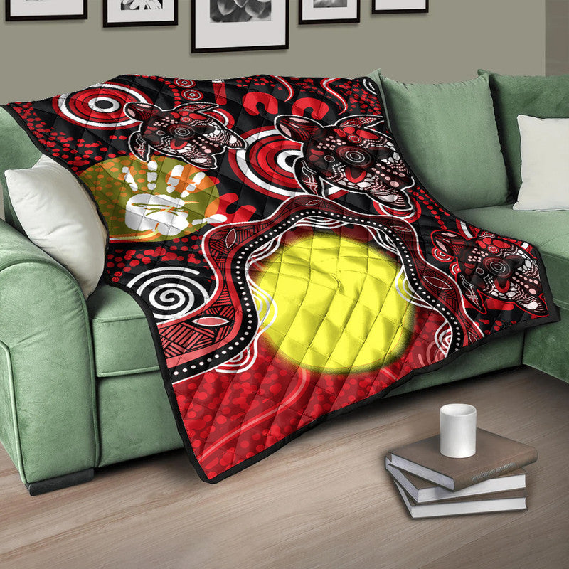 Aboriginal Flag NAIDOC Turtle Premium Quilt LT6 – Vibe Hoodie Shop