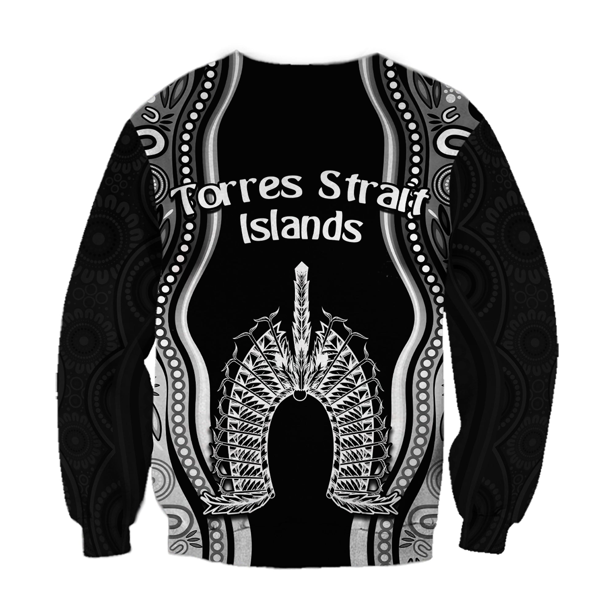 torres-strait-islands-sweatshirt-the-dhari-mix-aboriginal-turtle-version-black-lt13