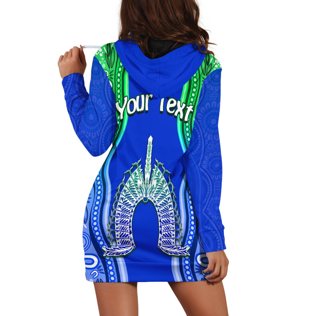 custom-personalised-torres-strait-islands-hoodie-dress-the-dhari-mix-aboriginal-turtle-version-blue-lt13