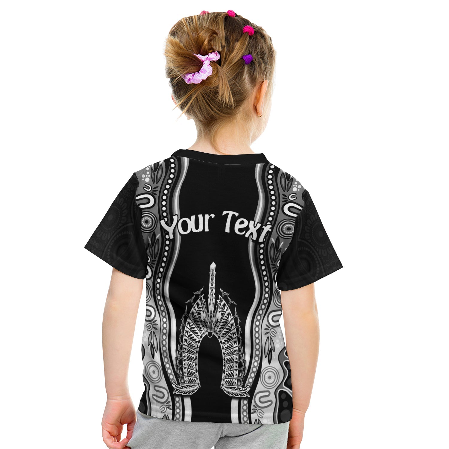 custom-personalised-torres-strait-islands-t-shirt-kid-the-dhari-mix-aboriginal-turtle-version-black-lt13