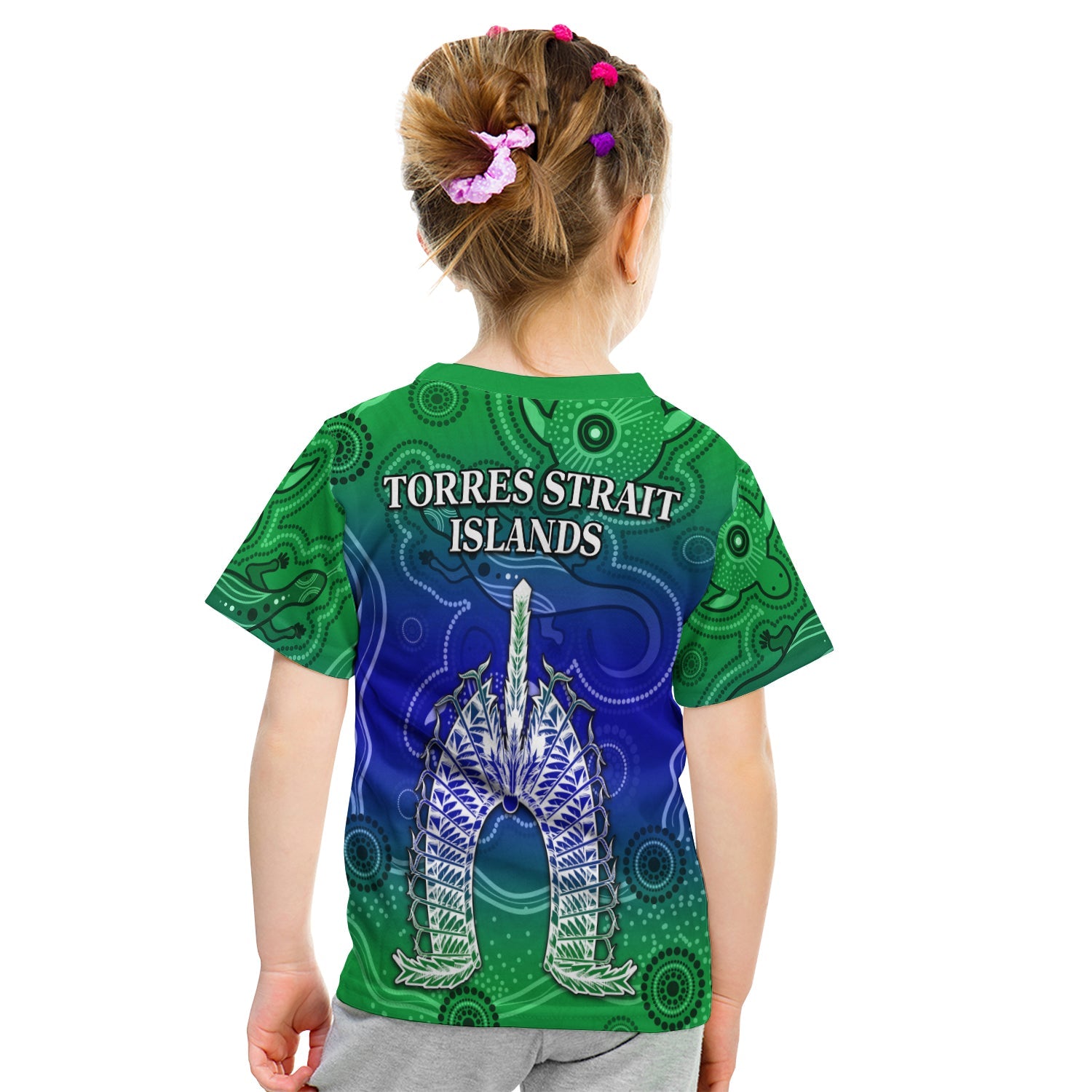 Torres Strait Islands T shirt KID Aboriginal Art Lizard Symbol Peace L ...