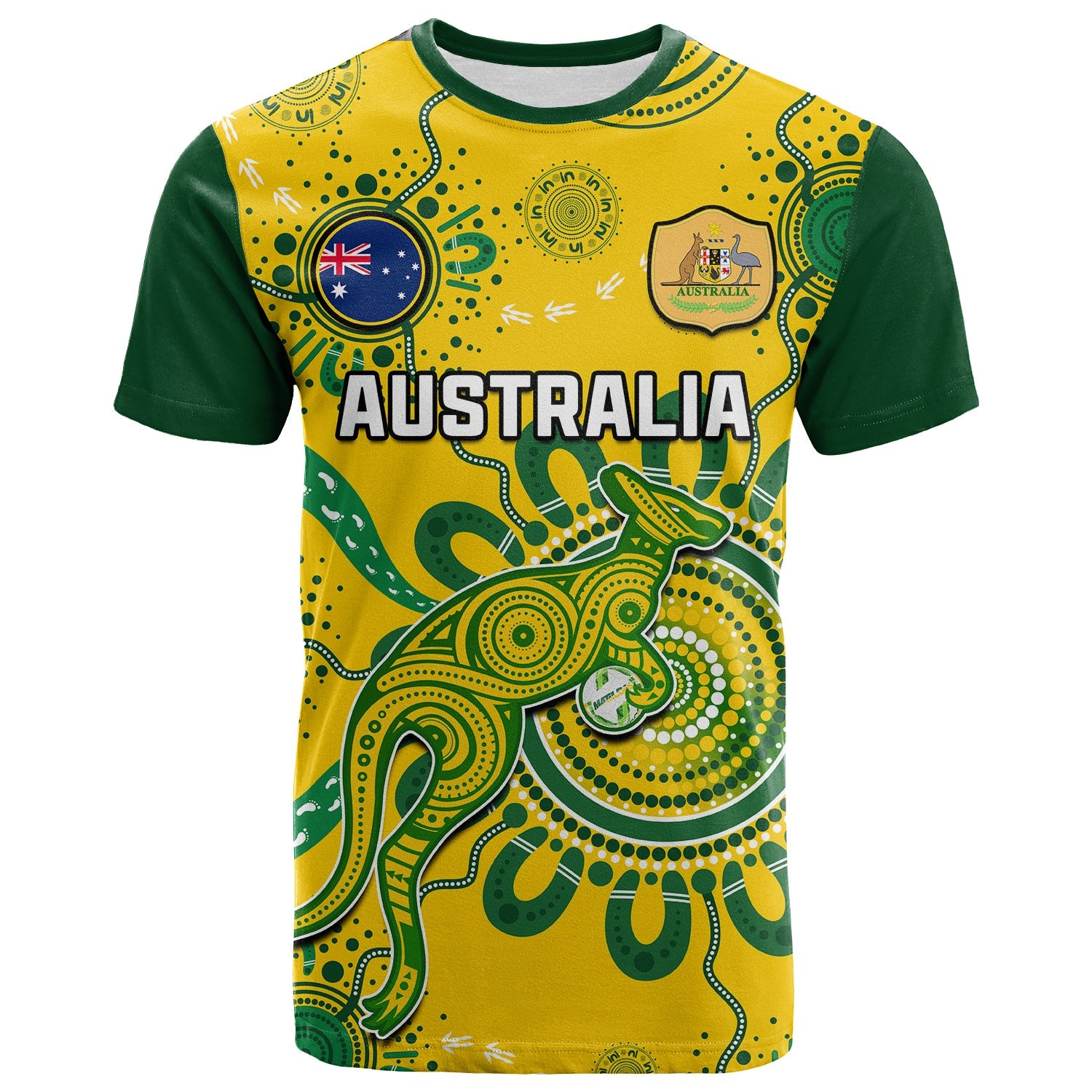 custom-text-and-number-australia-soccer-t-shirt-kangaroos-matildas-2023-fifa-womens-world-cup