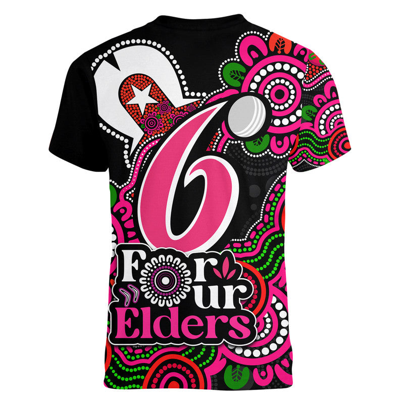 sydney-sixers-cricket-v-neck-t-shirt-naidoc-torres-strait-for-our-elders