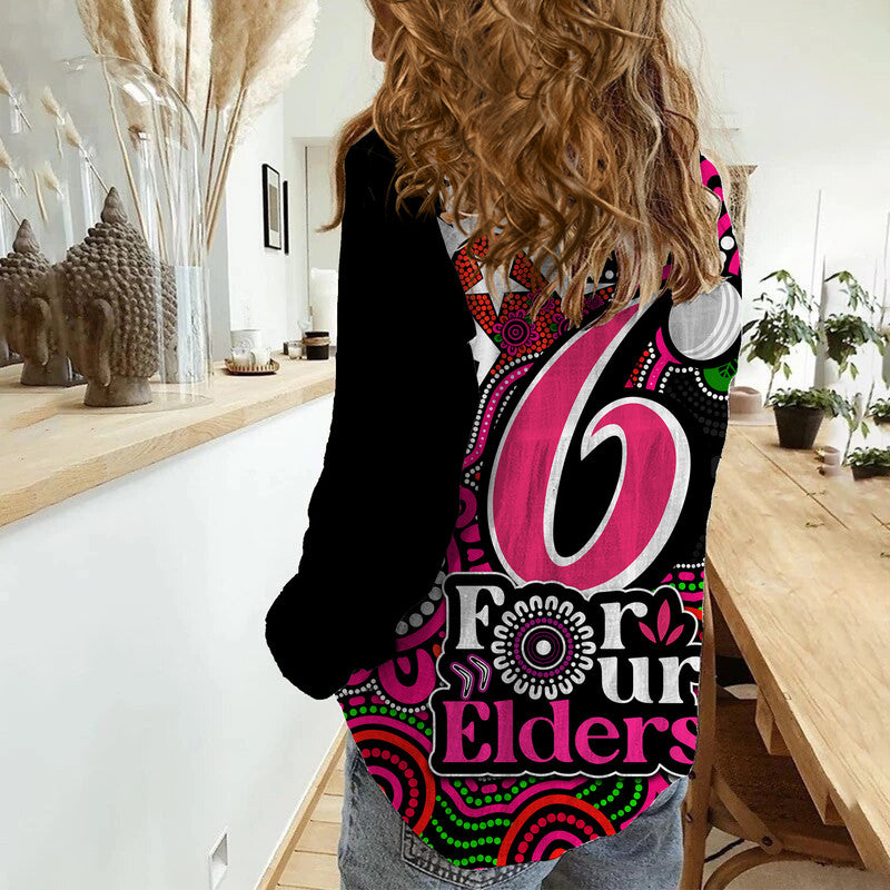 sydney-sixers-cricket-women-casual-shirt-naidoc-torres-strait-for-our-elders