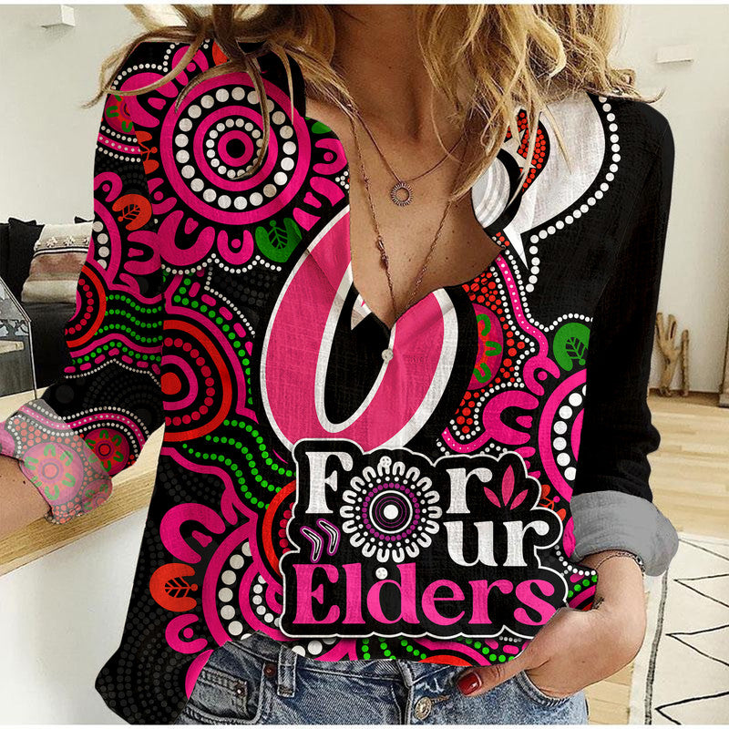 sydney-sixers-cricket-women-casual-shirt-naidoc-torres-strait-for-our-elders