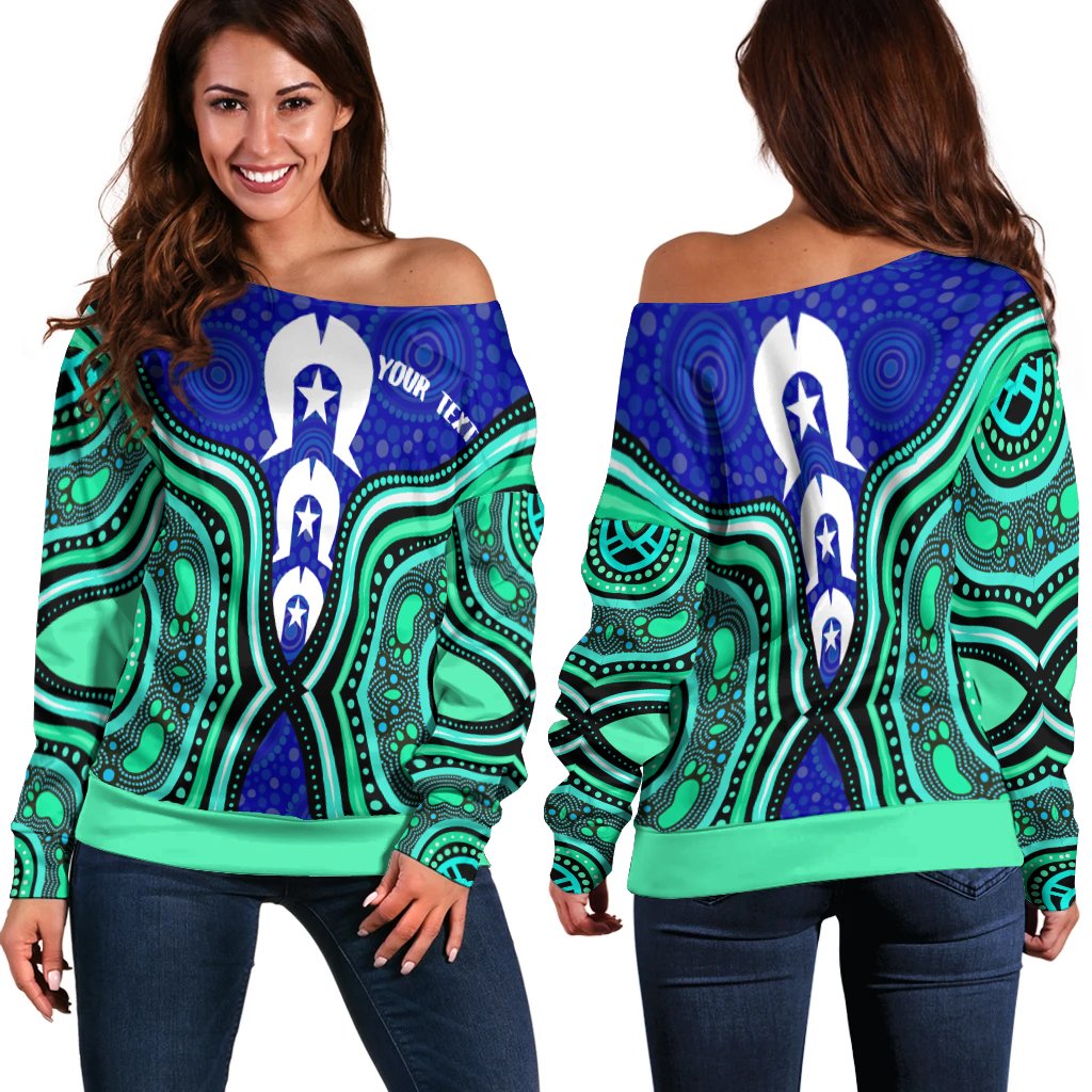 torres-strait-personalised-womens-off-shoulder-sweater-torres-strait-symbol-and-aboriginal-patterns