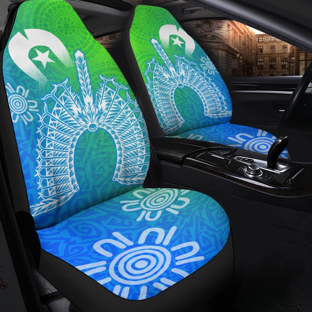 torres-strait-islander-car-seat-covers-dhari-mask-ocean-style