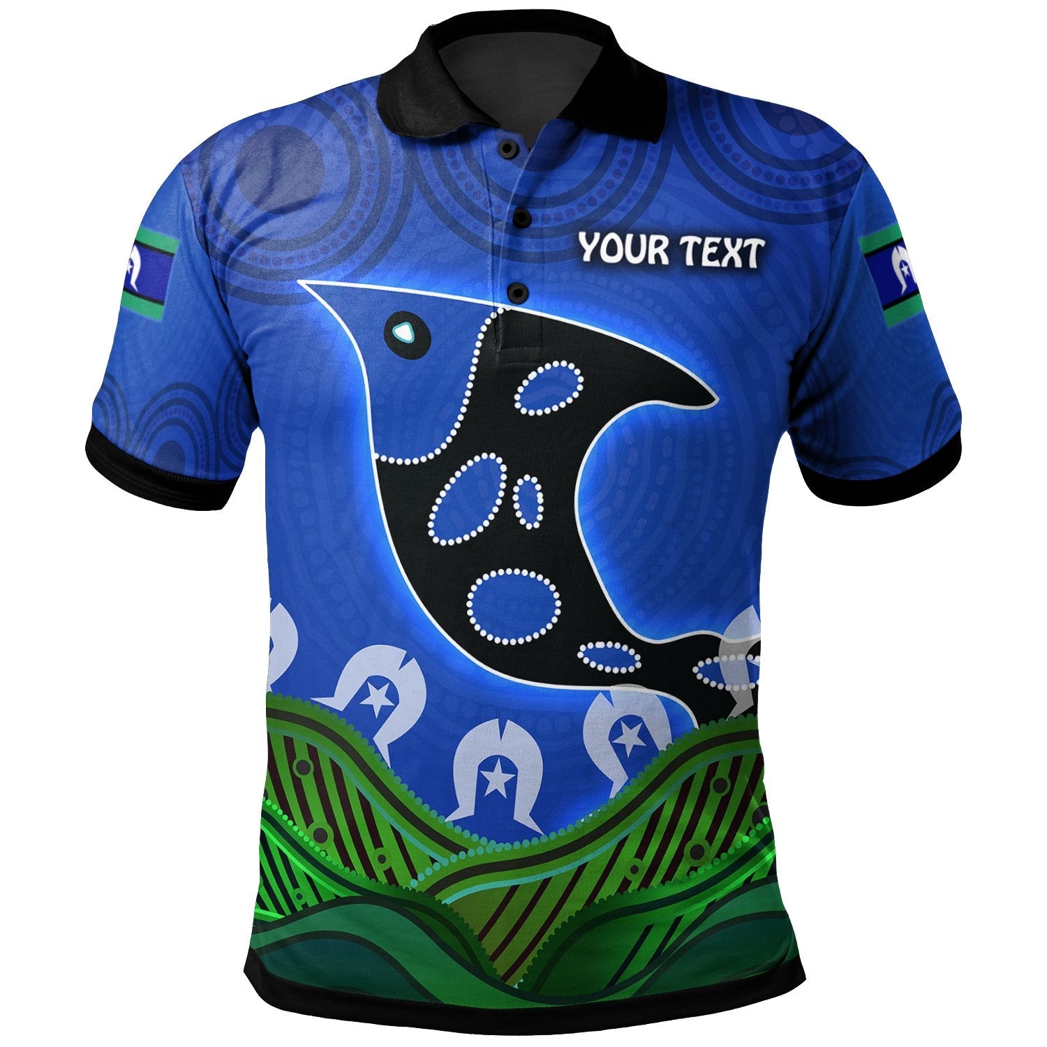 personalised-polo-shirt-torres-strait-dot-patterns