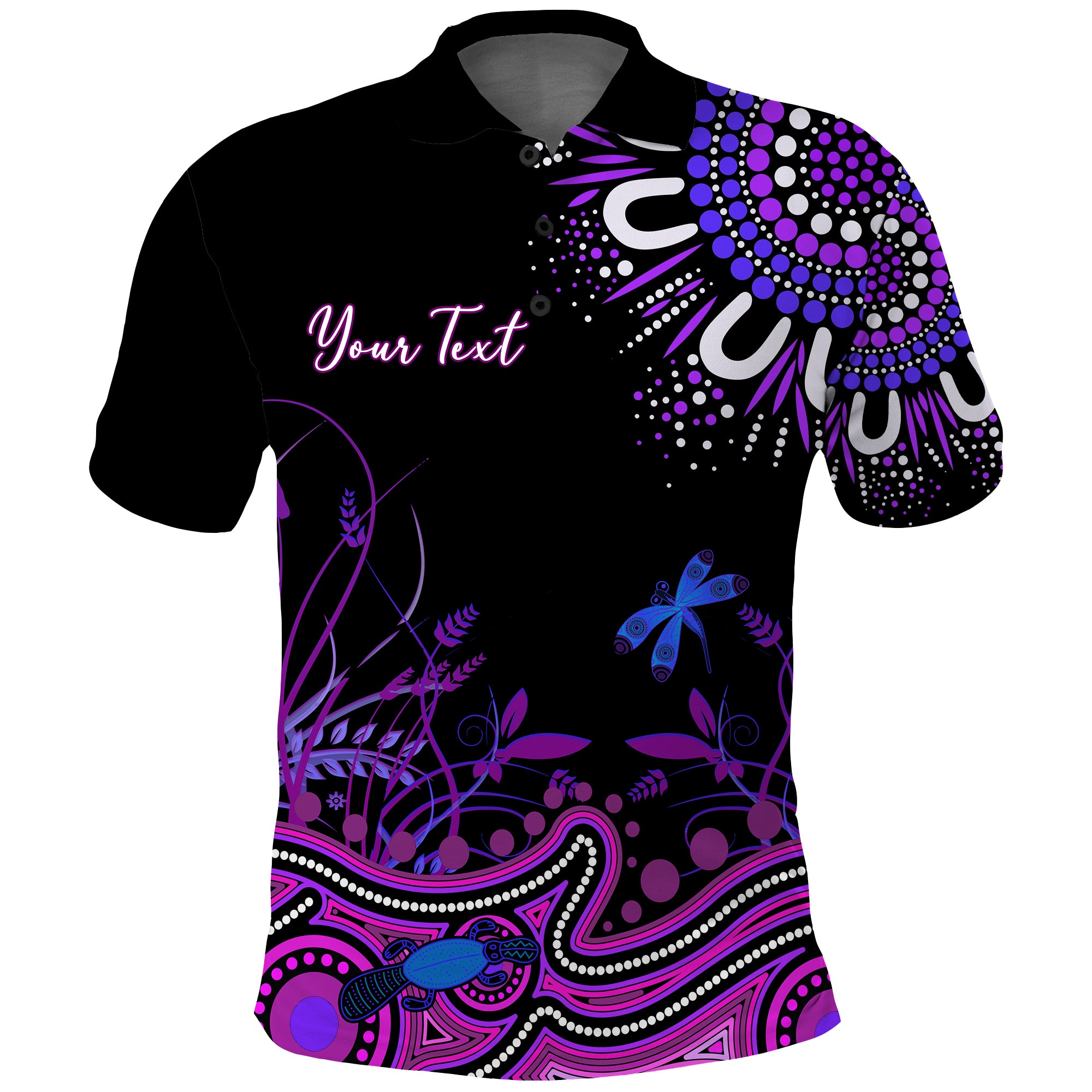 King Islands Show Polo Shirt Aboriginal Tasmania Australia Version Purple LT6