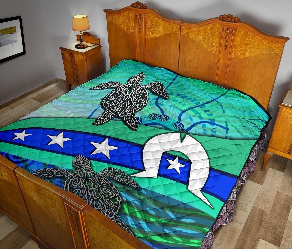 premium-quilt-torres-strait-flag-and-turtle