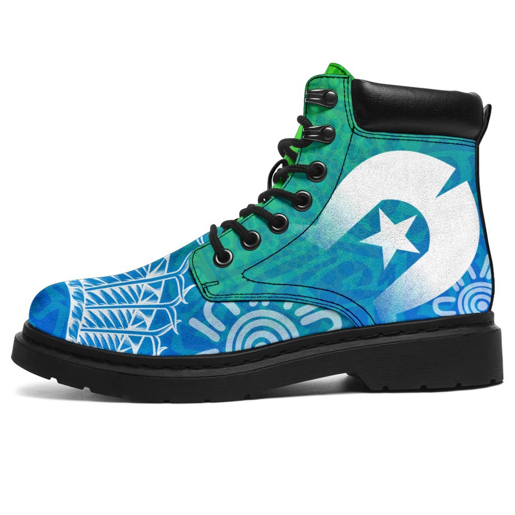 torres-strait-islander-all-season-boots-dhari-mask-ocean-style